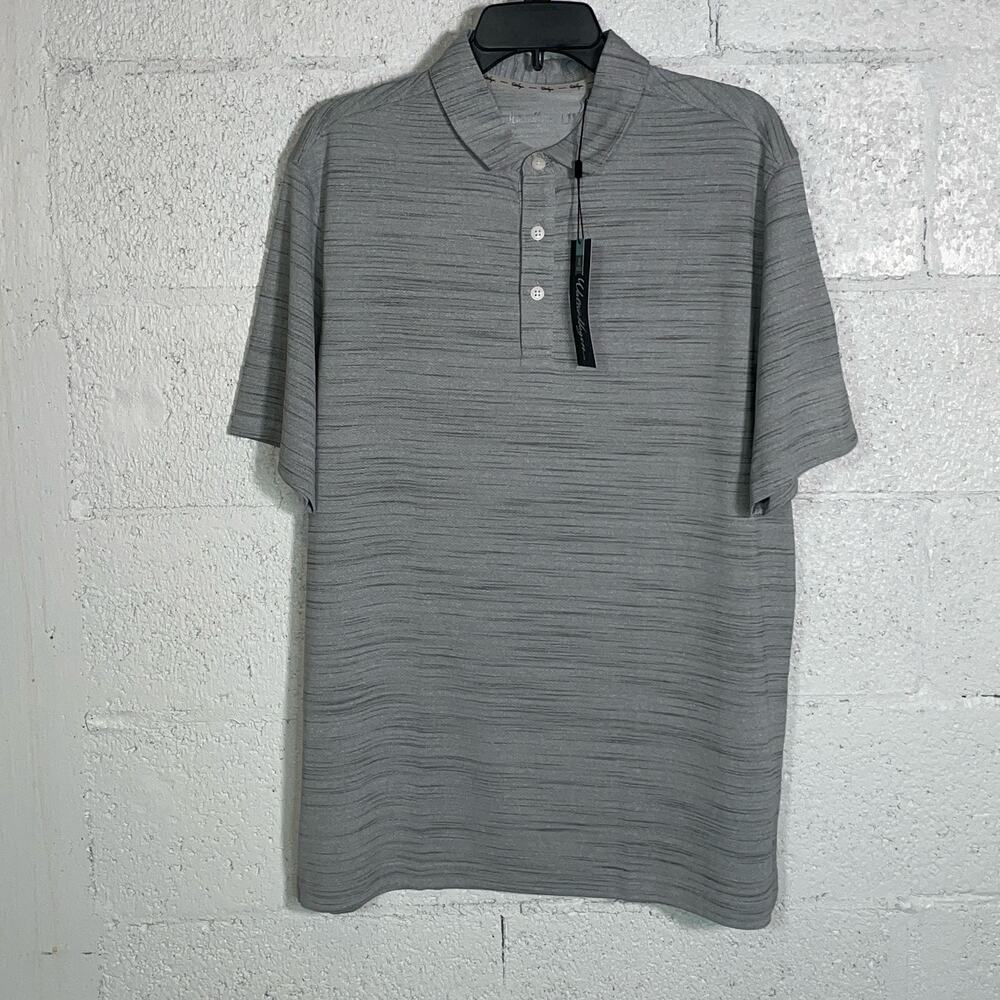 Walter Hagen Men's  performance 11 Golf Polo grey/white medium $70